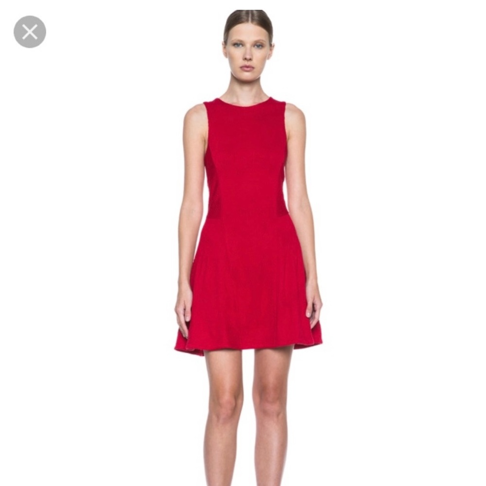 Rag and bone Geneva red fit and flare dress